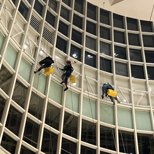 ETC - High Level Window Cleaning Using Abseiling Method